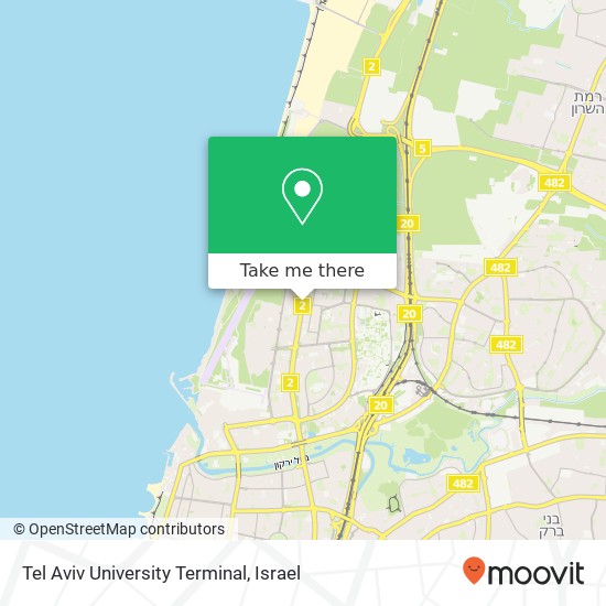 Tel Aviv University Terminal map