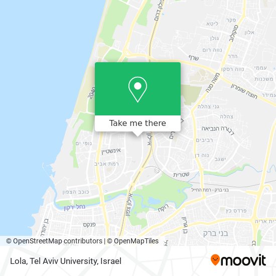 Карта Lola, Tel Aviv University