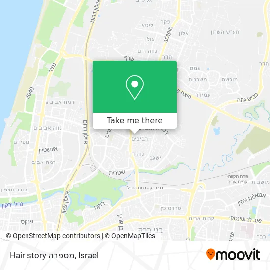 Карта Hair story מספרה