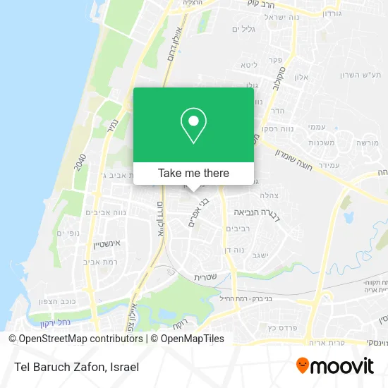 Карта Tel Baruch Zafon