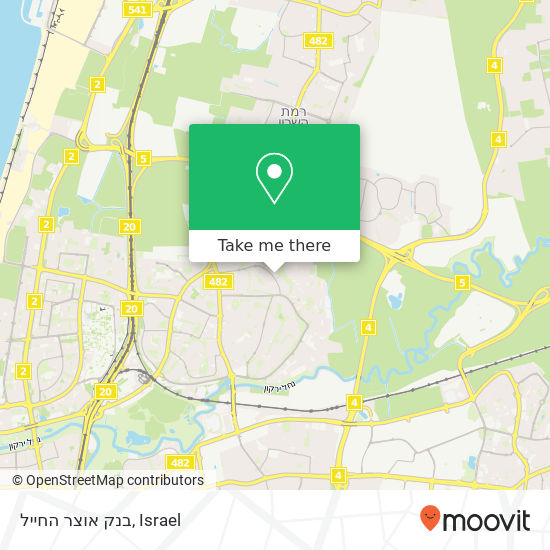 בנק אוצר החייל map