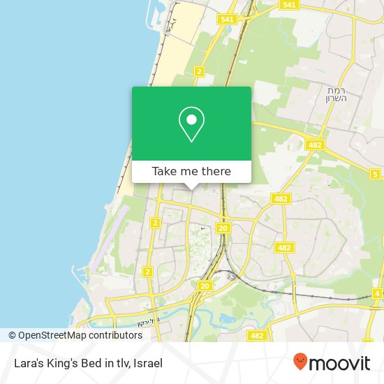 Lara's King's Bed in tlv map