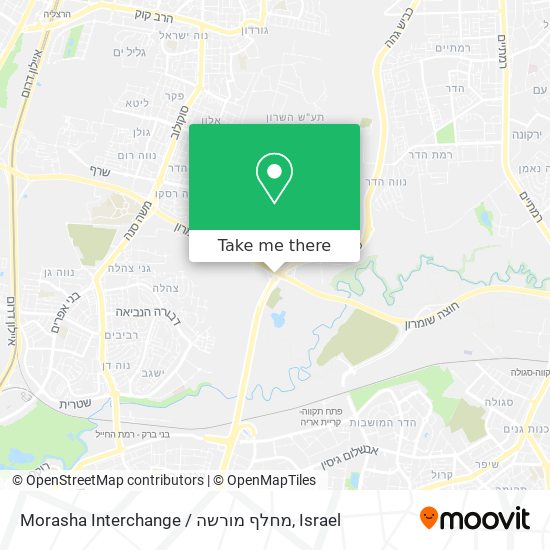Morasha Interchange / מחלף מורשה map