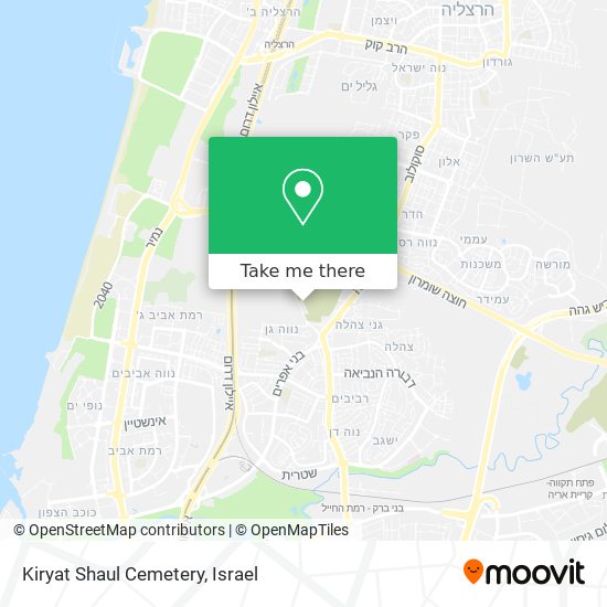 Kiryat Shaul Cemetery map