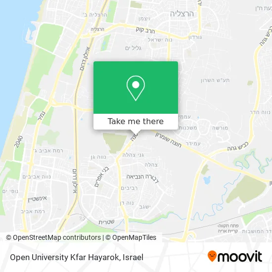 Карта Open University Kfar Hayarok