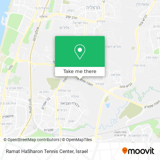 Карта Ramat HaSharon Tennis Center