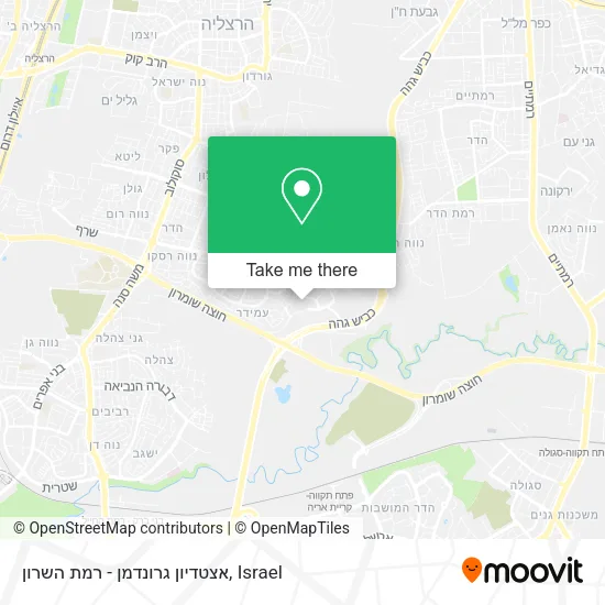 Карта אצטדיון גרונדמן - רמת השרון