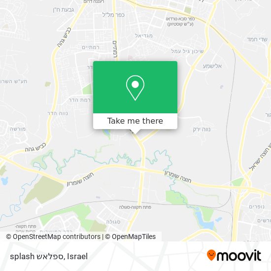 splash ספלאש map