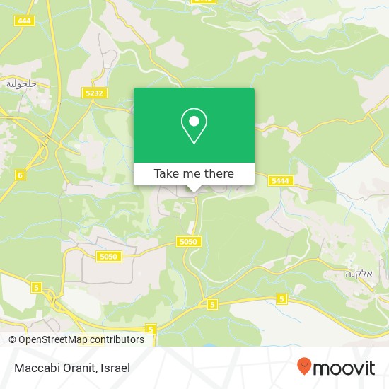 Карта Maccabi Oranit