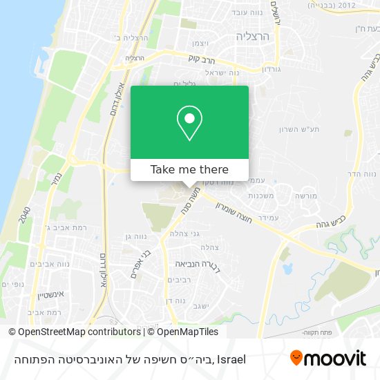 ביה״ס חשיפה של האוניברסיטה הפתוחה map