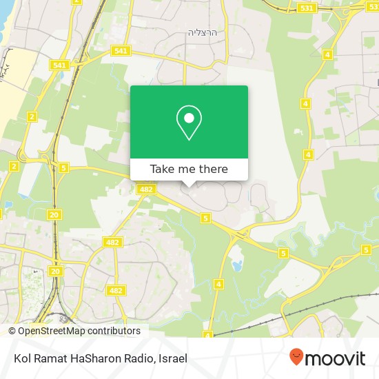 Карта Kol Ramat HaSharon Radio