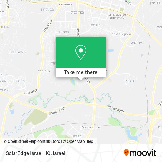 SolarEdge Israel HQ map