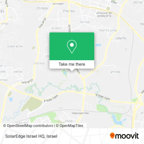 SolarEdge Israel HQ map