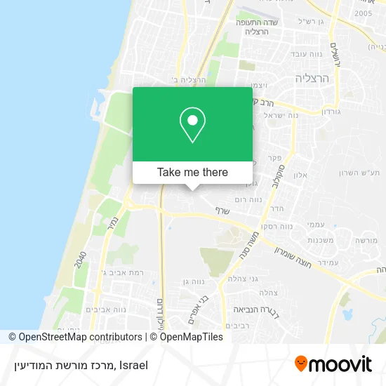 Карта מרכז מורשת המודיעין