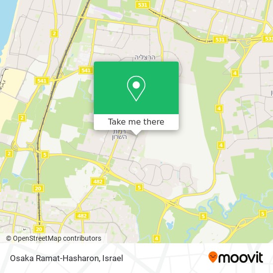 Osaka Ramat-Hasharon map