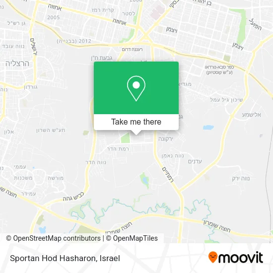 Карта Sportan Hod Hasharon