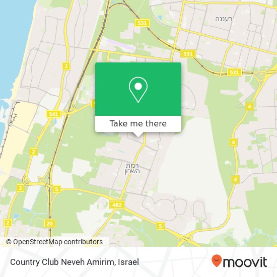 Country Club Neveh Amirim map