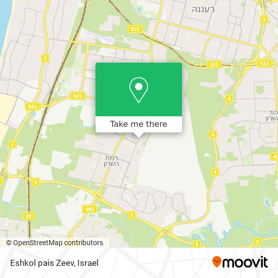 Карта Eshkol pais Zeev