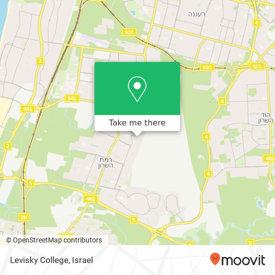 Levisky College map