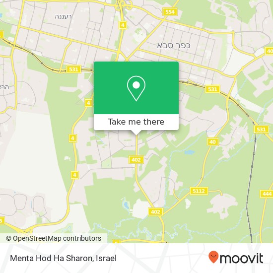 Menta Hod Ha Sharon map