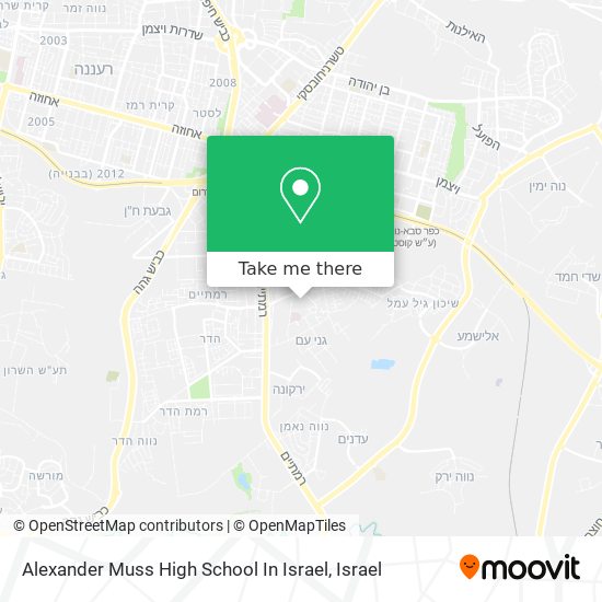 Alexander Muss High School In Israel map