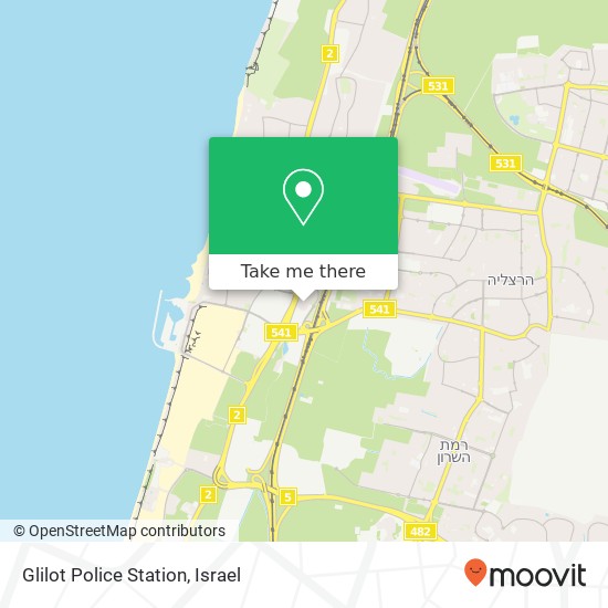 Glilot Police Station map