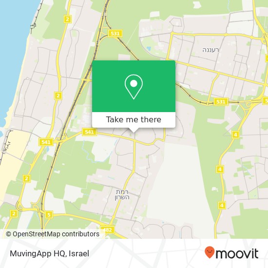 MuvingApp HQ map