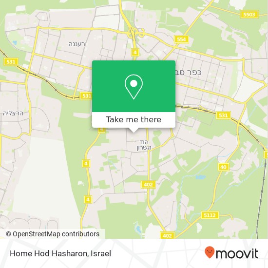 Home Hod Hasharon map