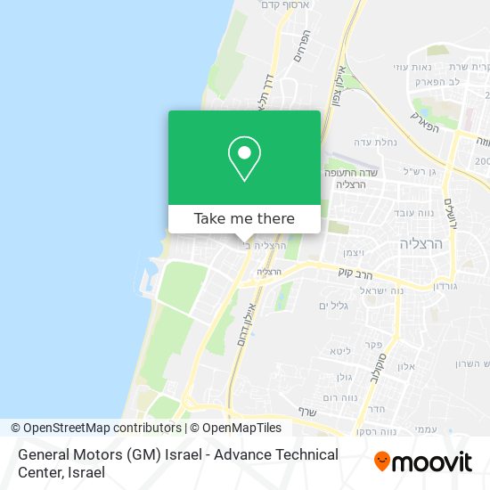 General Motors (GM) Israel - Advance Technical Center map