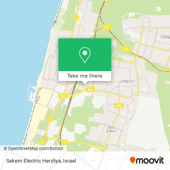 Sekem Electric Herzliya map