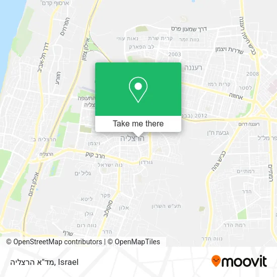 Карта מד"א הרצליה