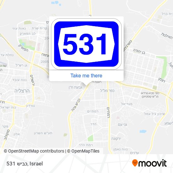 Карта כביש 531