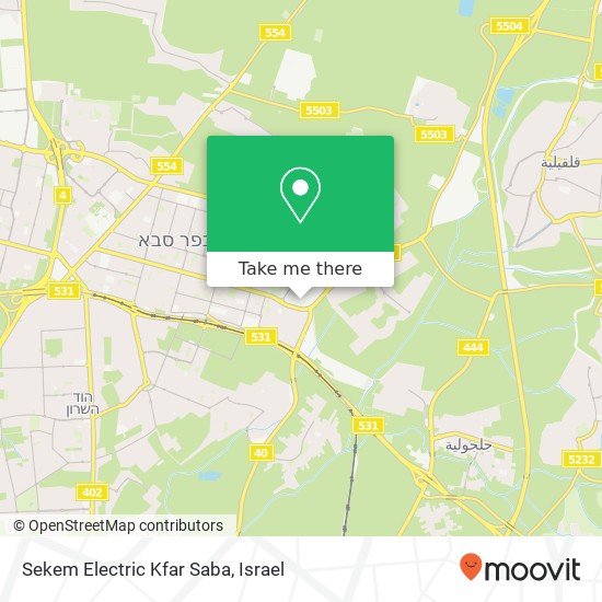 Sekem Electric Kfar Saba map