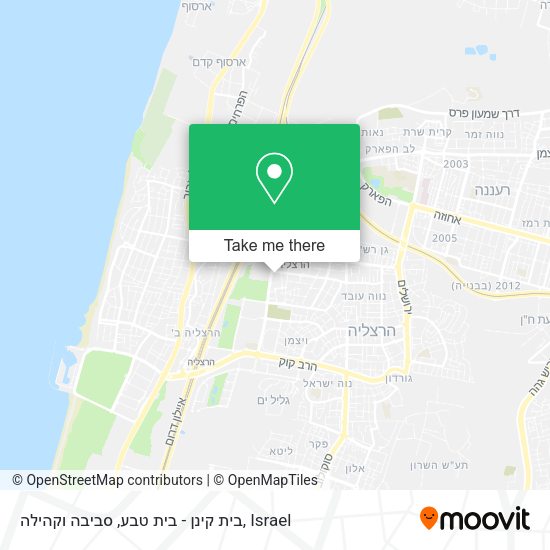 בית קינן - בית טבע, סביבה וקהילה map