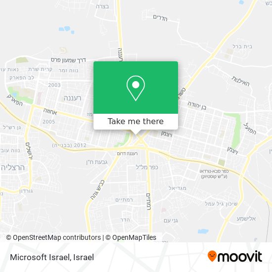 Microsoft Israel map