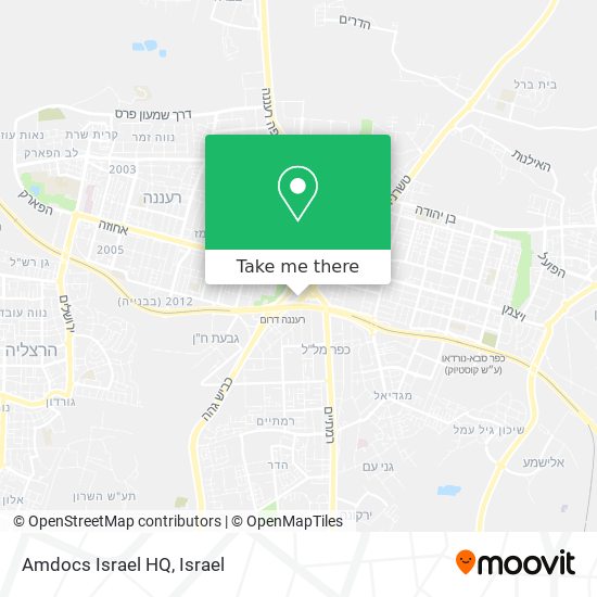 Карта Amdocs Israel HQ