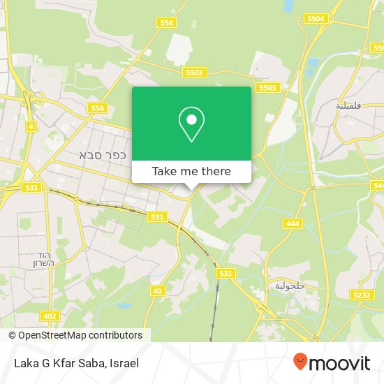 Laka G Kfar Saba map