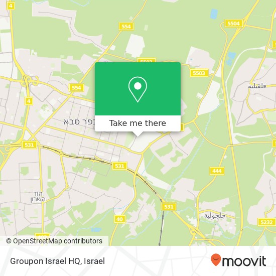 Карта Groupon Israel HQ