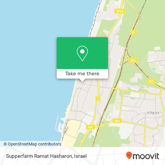 Supperfarm Ramat Hasharon map