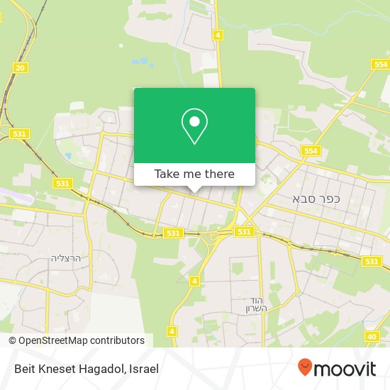 Карта Beit Kneset Hagadol