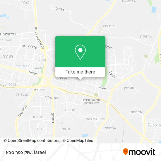 Карта שוק כפר סבא