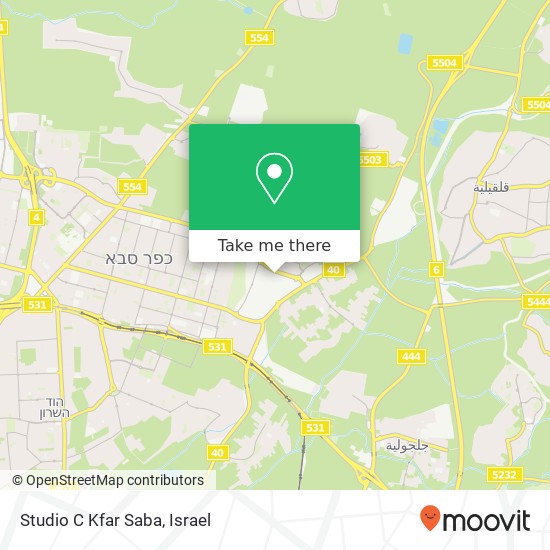 Studio C Kfar Saba map