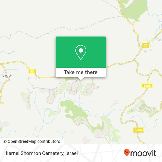 karnei Shomron Cemetery map