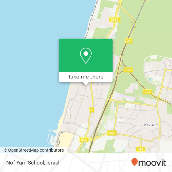 Карта Nof Yam School
