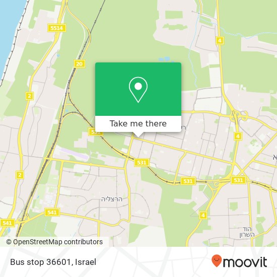 Bus stop 36601 map
