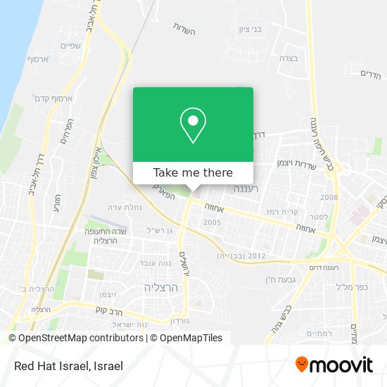 Red Hat Israel map