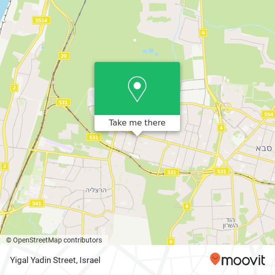 Yigal Yadin Street map