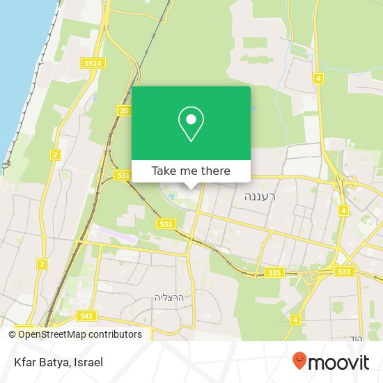 Kfar Batya map