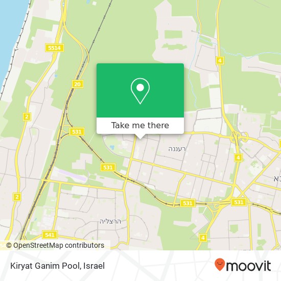 Карта Kiryat Ganim Pool
