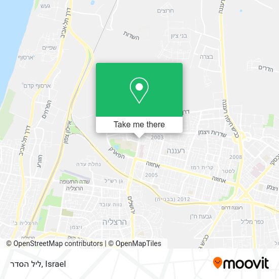 ליל הסדר map